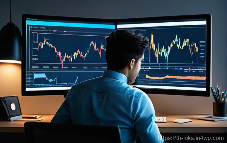 감정적 투자 오류 극복을 위한 일기 쓰기 - **Prompt 1: The Emotional Tug-of-War of Investing**
    "A young adult, ethnically ambiguous, dresse...